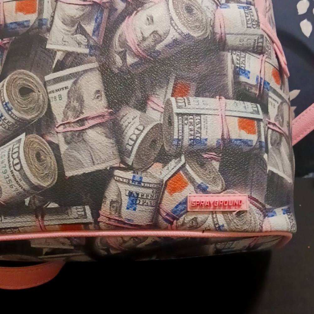 SPRAYGROUND BACKPACK NEW MONEY STACKS SAVAGE PINK